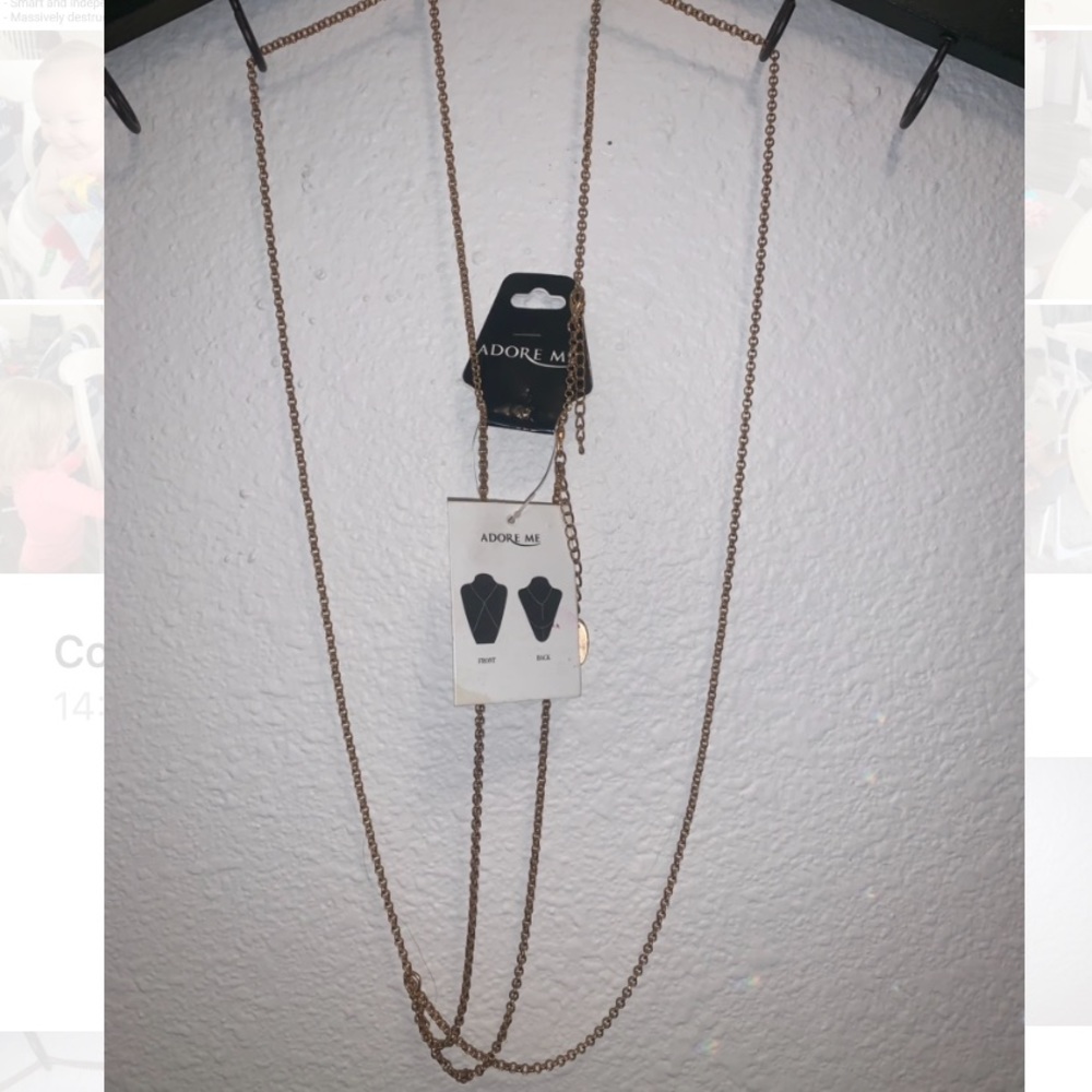 Adore Me Necklace gold body chain